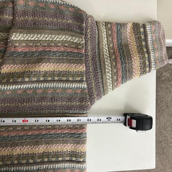 pastel striped 90s oversized cardigan - Picture 6 of 8